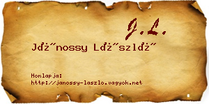 Jánossy László névjegykártya